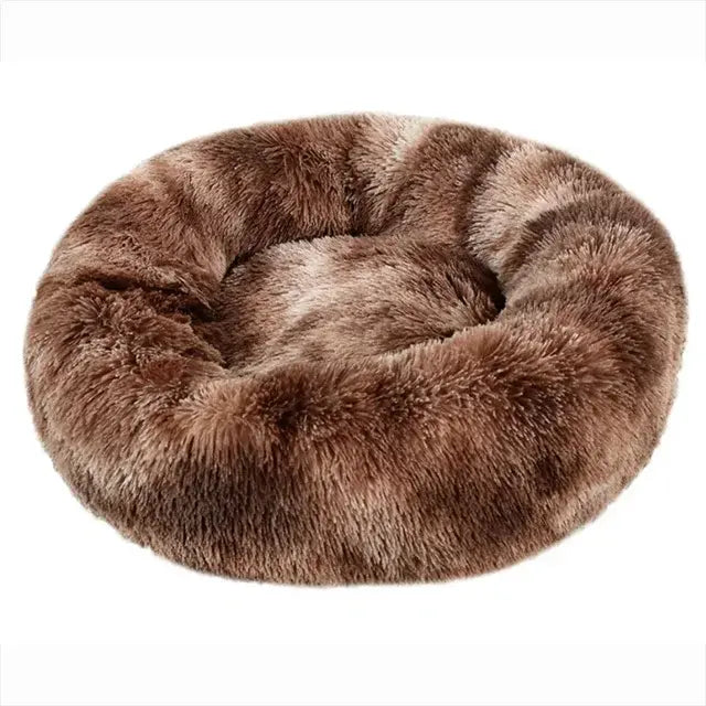 Round Pet Bed for Large Dog Bed Super Soft Cat Bed Long Plush Dog House for Medium Dog House Winter Warm Sleeping