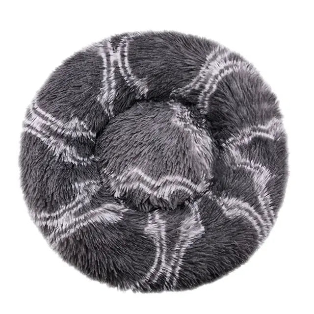 Round Pet Bed for Large Dog Bed Super Soft Cat Bed Long Plush Dog House for Medium Dog House Winter Warm Sleeping