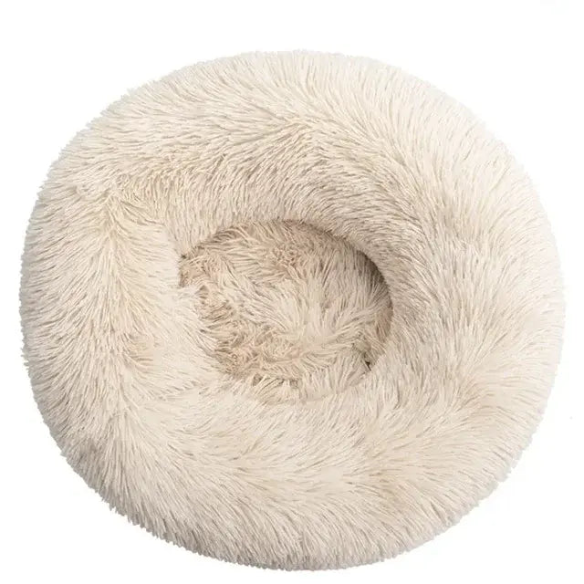 Round Pet Bed for Large Dog Bed Super Soft Cat Bed Long Plush Dog House for Medium Dog House Winter Warm Sleeping