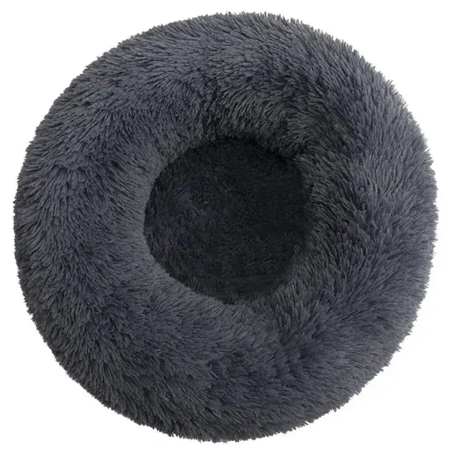 Round Pet Bed for Large Dog Bed Super Soft Cat Bed Long Plush Dog House for Medium Dog House Winter Warm Sleeping