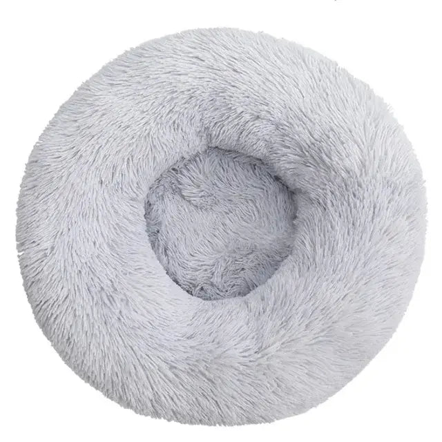 Round Pet Bed for Large Dog Bed Super Soft Cat Bed Long Plush Dog House for Medium Dog House Winter Warm Sleeping