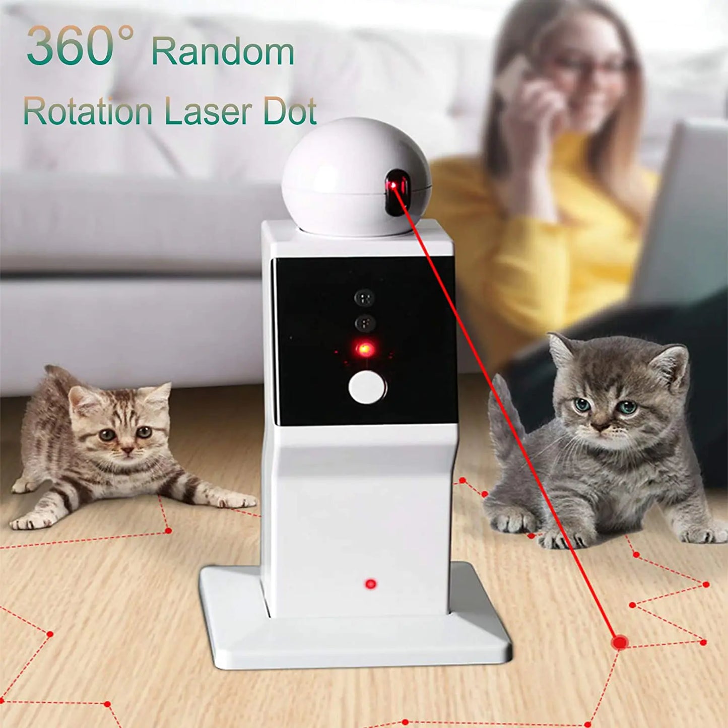 Interactive Fun for Felines: Cat Automatic Laser Toy - Engage Your Kitty in Playful Pursuits